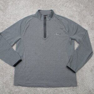 Greg Norman Tasso Elba Sweatshirt Mens Small Gray PlayDry 1/4‎ Zip Golf Pullover